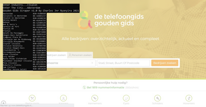 Goudengids Scraper project